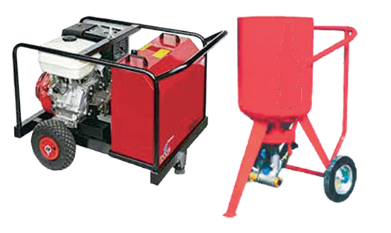 Sabbiatrice con Motocompressore